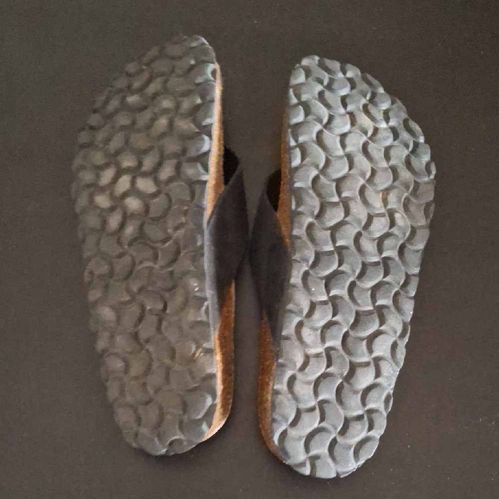 Autenti Made in Spain Black Leather Thong Sandals EU 41 - Picture 3 of 7